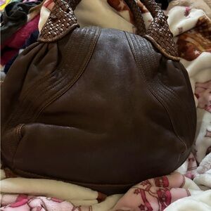 Fendi baby spy Elegant Brown Leather Handbag